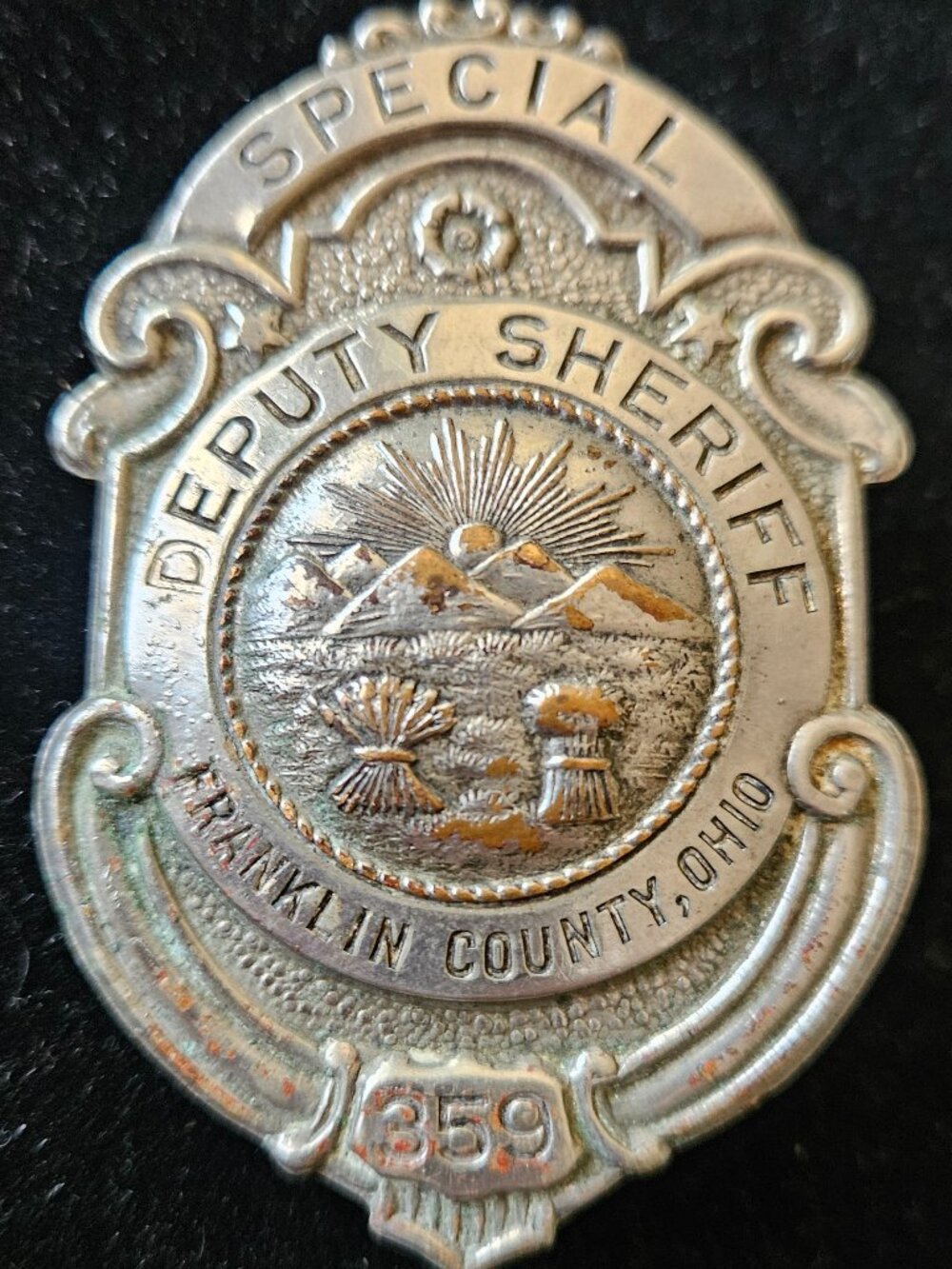 Obsolete Vintage Franklin County Ohio - Deputy Sheriff Badge circa 1920s